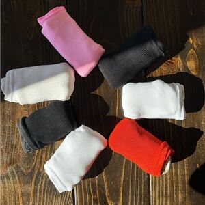 Colorful youth softball Socks Set-pink, black, white & orange